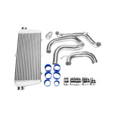 3" Thick Core FMIC Front Mount Intercooler Piping Pipe Tube Kit + BOV For 89-99 240SX S13 SILVIA SR20DET