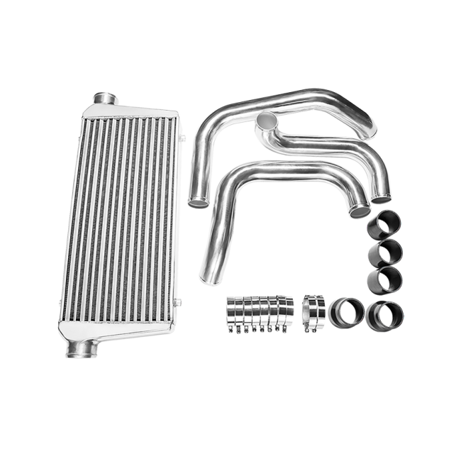 Tube & Fin Front Mount Intercooler Piping Pipe Tube Kit For Nissan