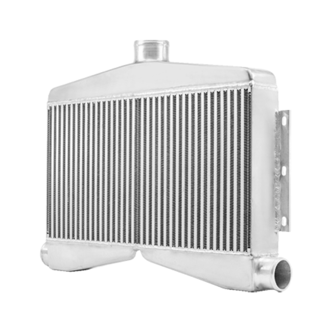 2In1Out Twin Turbo Bar & Plate Intercooler 3.5" Core Dual 2.5 Inlet