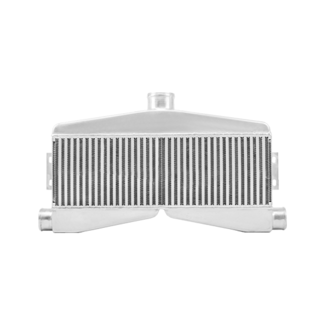 Universal 2 in 1 out Twin Turbo Aluminum Intercooler 24"x7"x3.5" Core Size