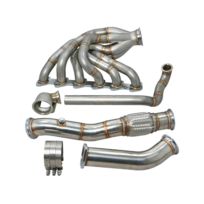 New V2 Turbo Exhaust Manifold Downpipe For 84 91 Bmw E30 M20 T4 Vband