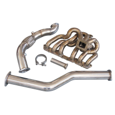 11 Gauge Thick T4 Turbo Manifold + Downpipe For 98-05 Lexus IS300 2JZ-GE NA-T