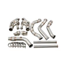 Twin Turbo Manifold Downpipe Kit For 65-70 Chevrolet Impala SBC Small Block