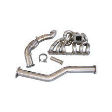 Stainless Steel  T4 Turbo Manifold + Downpipe For 98-05 Lexus IS300 2JZ-GE NA-T