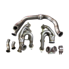 Single Turbo Manifold For Nissan S13 S14 with LS1 LSx engine swap T4