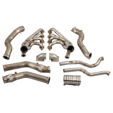 Twin Turbo Manifold Header Downpipe Kit For 68-74 Chevrolet Nova LS1 LSx