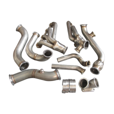 Turbo Header Manifold Downpipe Kit For 79-93 Ford Mustang V8 5.0 NA-T Foxbody