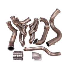 Turbo Header Manifold Downpipe Kit For 82-92 Chevrolet Camaro SBC