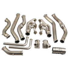 Twin Turbo Header Downpipe Kit for 68-72 Chevrolet Chevelle SBC Small Block