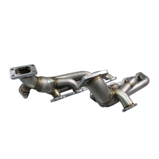 Twin Turbo Header T3 38mm WG For 79-93 Ford Fox Body Mustang 5.0L