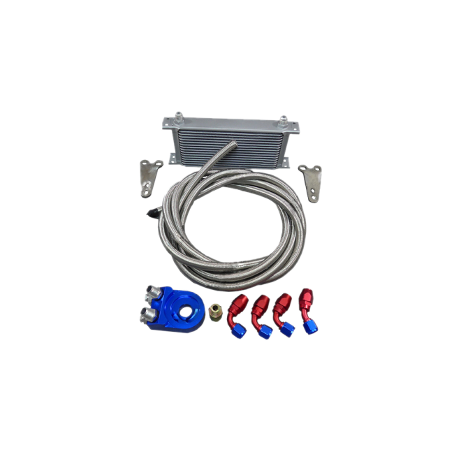 16 Row Engine Oil Sandwich Fitting Line Cooler Kit for 240SX S13 S14