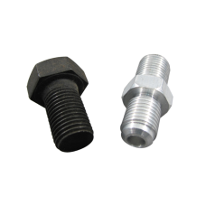 Oil Feed Cap Bolt + AN4 Fitting For 86-98 Supra 1JZGTE 2JZGTE 1JZ 2JZ Single Turbo