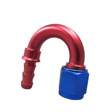 AN6 -6AN 6AN 180 Degree Push On Loc Lock Socketless Fitting Hose End Adapter