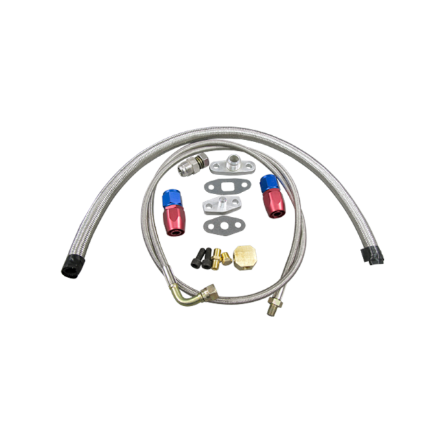 Universal Turbo Oil Line Kit Feed + Return Drain 4AN 10AN For T4 T04B