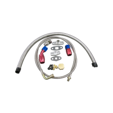 Universal Turbo Oil Line Kit Feed + Return Drain 4AN 10AN For T3 T4 T70 Turbo Oil Pan Plug Universal Turbo Oil Line Kit Feed + Return Drain 4AN 10AN For T3 T4 T70 Turbo Oil Pan Plug