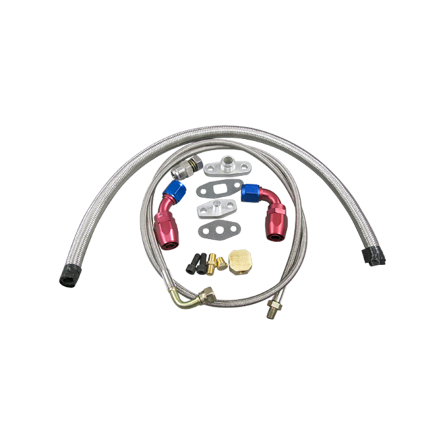 Universal Turbo Oil Line Kit Feed Line + Return Drain For 4AN 10AN T04E