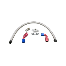 Universal Turbo Oil Return Drain Kit 10AN T04E T3 Oil Pan Plug + Fitting + Line Universal Turbo Oil Return Drain Kit 10AN T04E T3 Oil Pan Plug + Fitting + Line