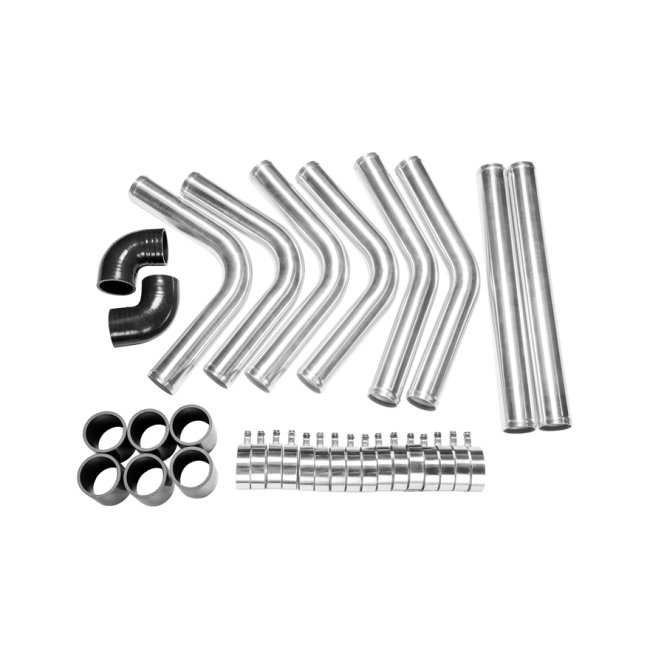 2" Universal Aluminum Piping Kit Tube with 2 Elbow Hoses, Mandrel Bent