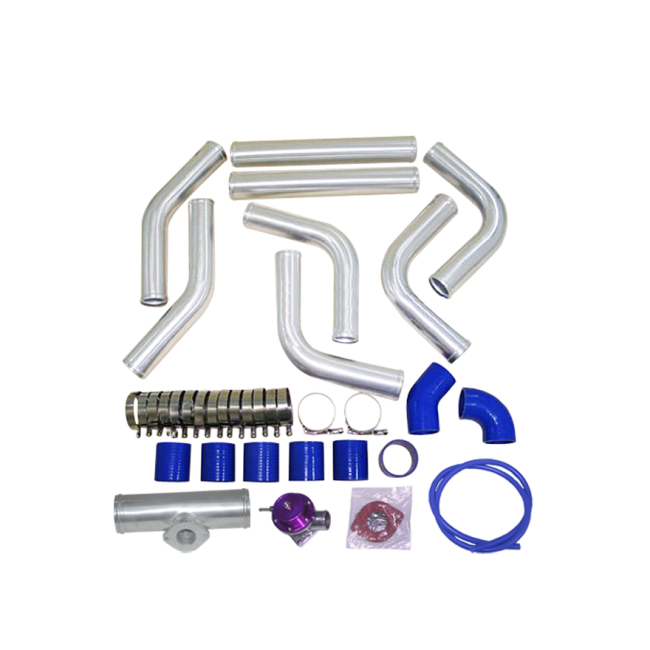 Alloy Pipe Hose 2.5/" 63mm Universal Intercooler BOV Turbo Blow Off Valve Kit