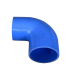 2.5" - 2" 90 Degree Blue Silicon Hose Reducer Elbow For Intercooler Pipe, 85mm Long