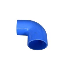 Universal 3.5"-3.25" 90 Degree Elbow Blue Silicon Hose Reducer Coupler