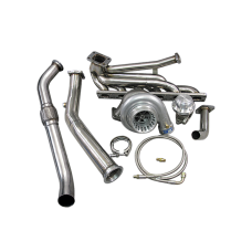 Top Mount T3 GT35 Turbo Kit Manifold Downpipe For 92-98 BMW E36 325i 328i