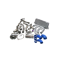 T76 Turbo Manifold Header Downpipe Intercooler Piping Kit For 98-02 Chevrolet Camaro LS1