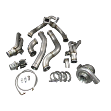 T76 Turbo Manifold Header Downpipe Wastegate Kit For 98-02 Chevrolet Camaro LS1 Motor NA-T