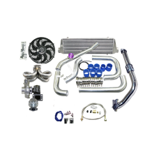 Turbo Kit For 92-00 Honda Civic D15 D16 Engine Tube & Fin Intercooler