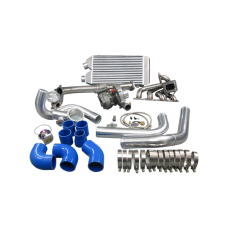 Turbo Kit Downpipe Intercooler Manifold For 1997-2001 Nissan FRONTIER KA24DE T3