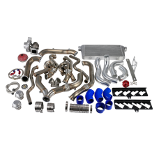 Turbo Header Downpipe Intercooler Kit For 13-15 Camaro LS3 6.2 NA-T LS