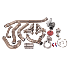 Single Turbo Header Manifold Downpipe Wastegate Kit for 68-72 Chevelle LS1 LSx