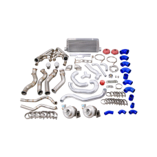 Twin Turbo Manifold Downpipe Intercooler Kit For 68-74 Chevrolet Nova LS1 Engine