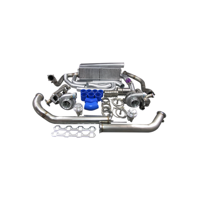 GT35 Twin Turbo Intercooler Kit For 79-93 Ford FoxBody Mustang 5.0