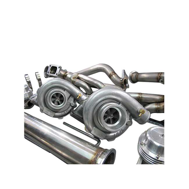 T4 Twin Turbo Manzo Stainless Steel Turbo Manifold Ford Mustang 5.0L V8 T3 T4 Twin Turbo Manzo Stainless Steel Turbo Manifold Ford Mustang 5.0L V8 T3