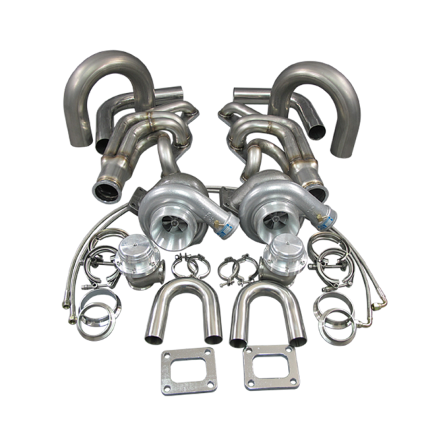 Gt35 Twin Turbo Diy Kit For Small Block Chevy Sbc Gm 302 305 307 327 350