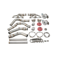 Twin Turbo Manifold Header Kit For 65-70 Chevrolet Impala SBC Small Block