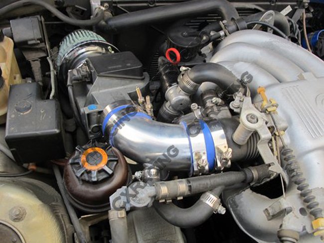 Cold Air Intake pipe kit Black Hose CXRacing For BMW E30 MAF Flange