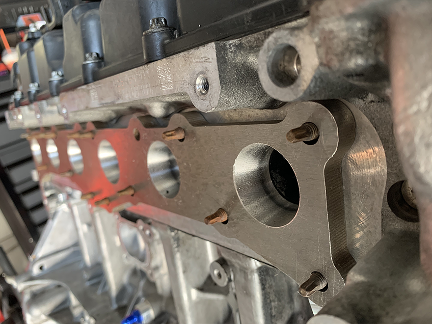 304 Stainless Engine Exhaust Flange for BMW N54 335i 335is E90 E92 CNC Cut