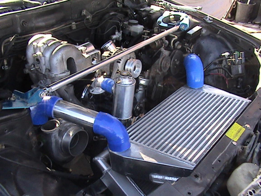 24"x11.75"x3 3/8" Intercooler Radiator V-Mount Pipe Tube Kit For 86-91 ...