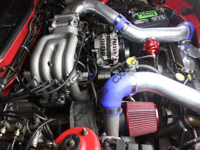 CXRacing Top Mount Turbo Manifold + Downpipe Kit For 1991-2002 Mazda RX-7 F...