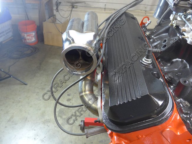 twin turbo manifold header downpipe kit for 64 67 chevelle bbc design system