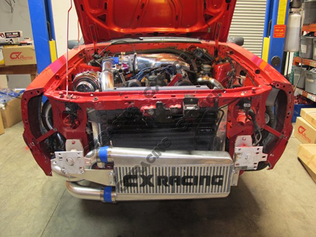 CXRacing Single Passenger Side Turbo Header Kit For Fox Body 79-93 Ford Mus...