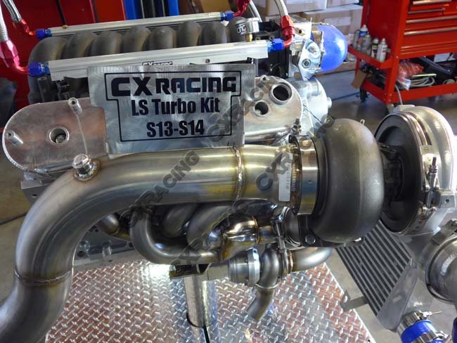 Universal Single Turbo Manifold Header For Ls1 Lsx Engine S13 S14. 