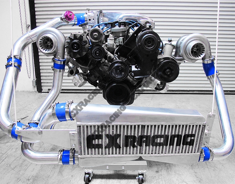 Turbo Header + Turbo + Wastegate + Downpipe + Intercooler + Piping + Silico...