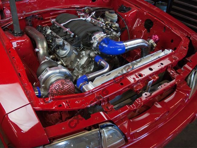 T76 Turbo Header Manifold Downpipe Kit For 79-93 Ford Mustang LS1 LSx Swap