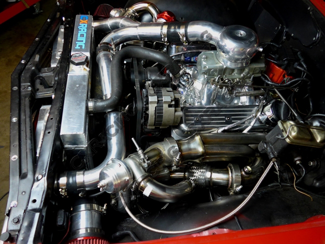 Twin Turbo Kit For 63-67 Chevrolet Chevelle Nova SBC V8 ... honda fuel filter installed 